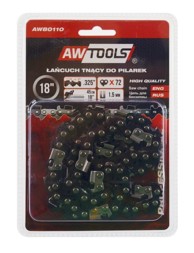 AWTOOLS Lanac pile 45 cm 72 članka 0,325" 1,5 mm, crni